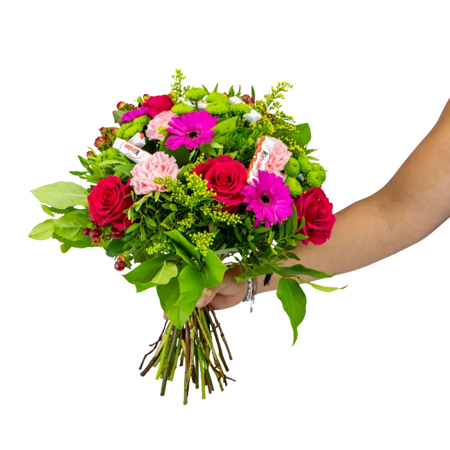 mix květin s čokoládou